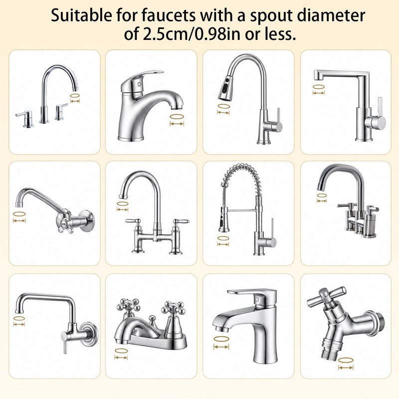 BOXOB 50pcs Universal Faucet Filter Bags & 10 Straps for Kitchen Sink