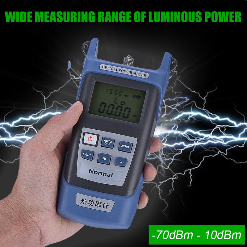 Optical Power Meter Tester-High Fiber Optical Power Meter High Sensitivity Power Meter Adapter with FC/SC Connector,48 Hours Super Long Standby Time