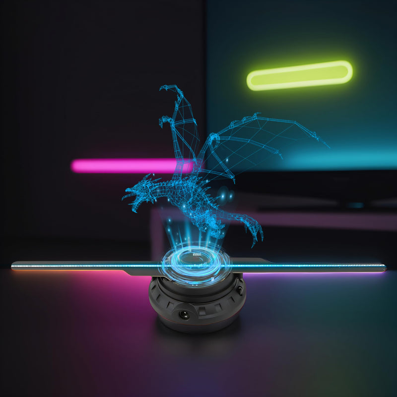 3D HologramFan,12.6-Inch Missyou 3D Holographic Projector Holographic Christmas Tree Advertising Display with Remote and Bluetooth ,700 Video Library for Business Store Signs,Bar,Casino,Party 12.6-inch(APP+WIFI+Remote+Bluetooth)