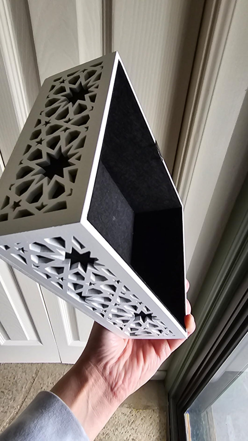 GRAUES Doorbell Cover | modern design door chime covers decorative | wooden doorbell cover box only (9.84” x 7.87” x 3.15”) large seize (9.84” x 7.87” x 3.15”)