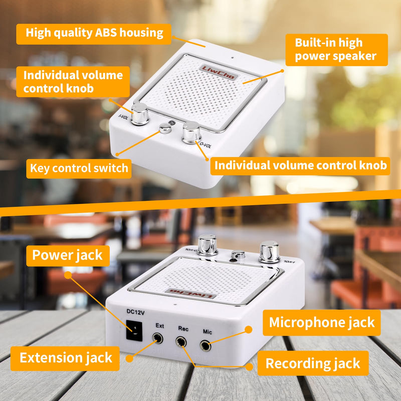 Window Speaker Intercom System,Wired Dual-Way Window Counter Intercom, High Power Speaker for Store,Business,Catering.