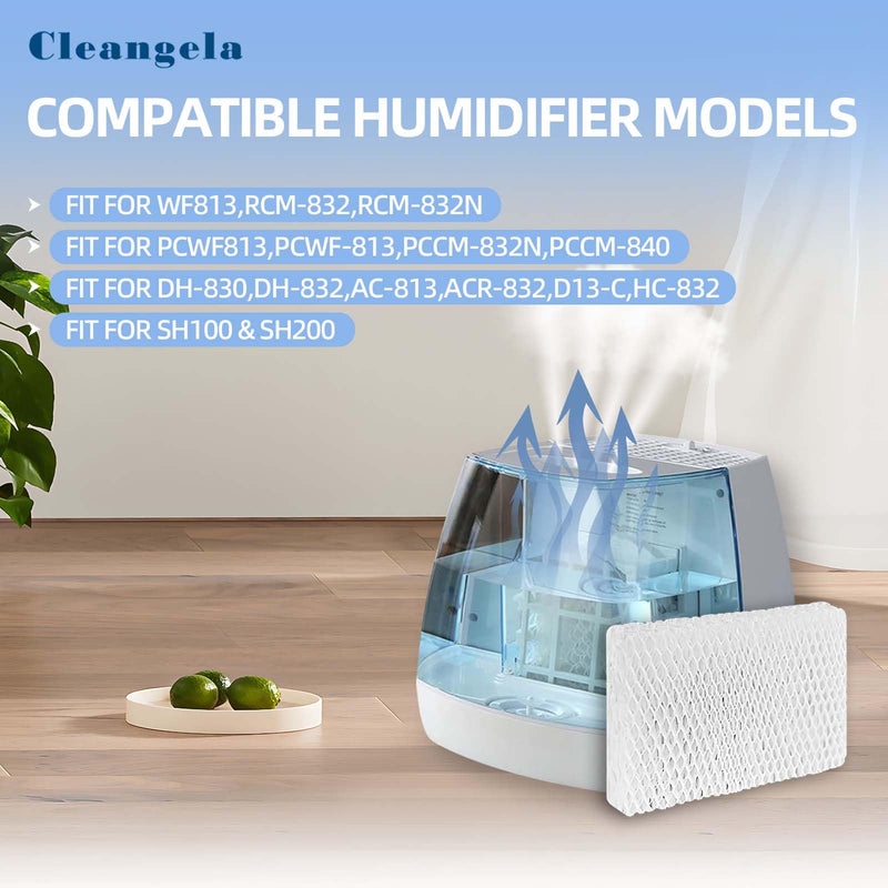 6 Pack WF813 Humidifier Filter Compatible with Equate Eqwf813 Eq-2119-Ul, Relion RCM-832 RCM-832N, ProCare PCCM-832N Cool Mist Humidifier Replacement Wick for Indoor Climate and Air Purification WF813-6 PCS