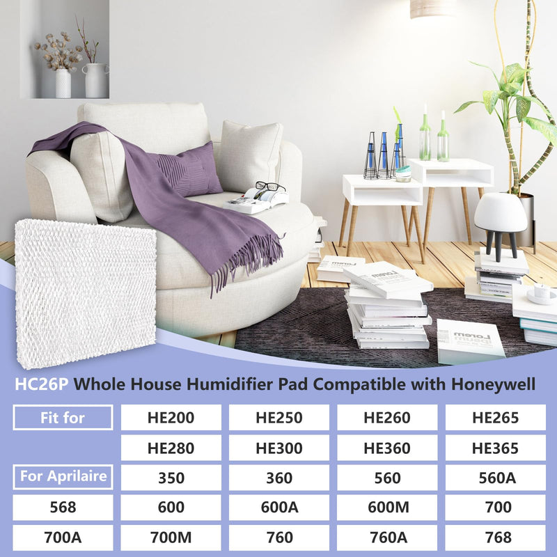 HC26P Humidifier Pad Compatible with Honeywell Home Whole House (2 Pack)