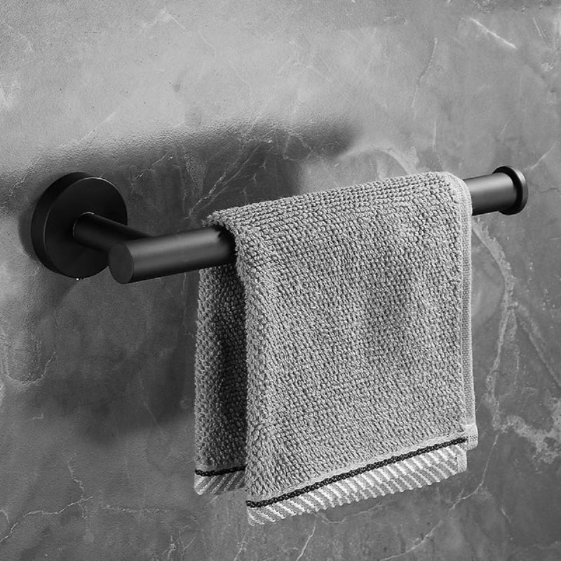 SEIDO Bathroom Toilet Paper Holder, 304 Stainless Steel Hand Towel Bar Wall Mount, 6.5" L Kitchen Paper Towel Holder, Black Toilet Paper Holder, for Kitchen, Bathroom, Hallway, Matte Black, 6.5 Inch 6.4Inch