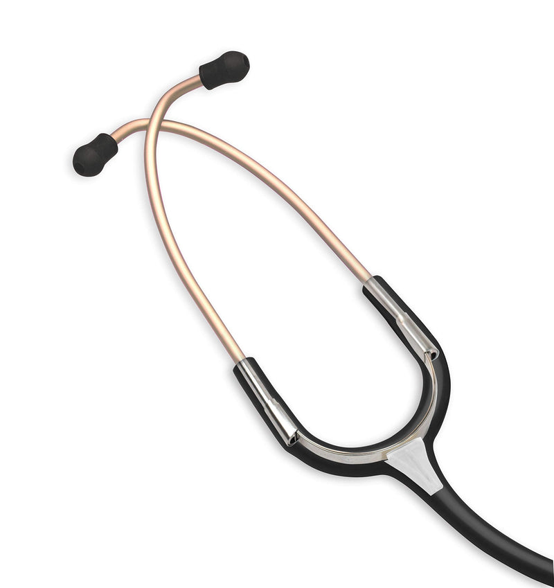 ADC 619CHM Adscope Lite Model 619 Ultra Lightweight Clinician Stethoscope with Tunable AFD Technology, Champagne Finish with Black Tubing