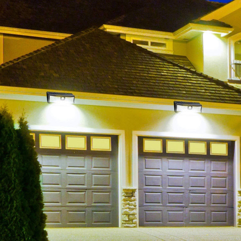 Aootek Solar Lights Outdoor 182 LEDs 2500Lm Solar Motion Sensor Lights IP65 Waterpro of with Wide Anglefor Patio Garden Garage Yard Front Door(2pack) 2 Pack