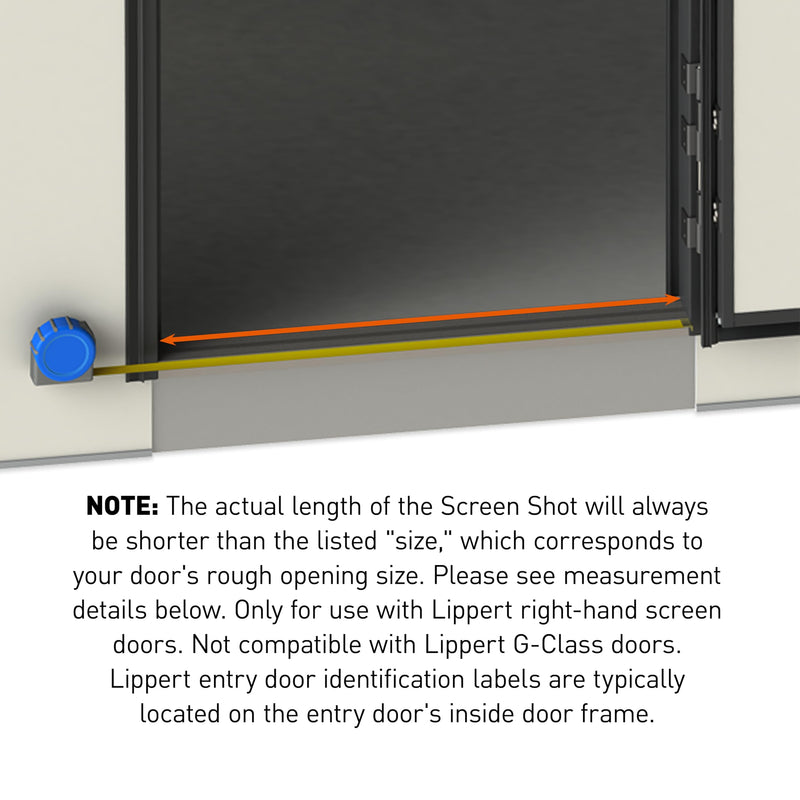 Lippert Screen Shot Automatic RV Screen Door Closer, 30", Compatible with Lippert Entry Doors Only, Easy DIY Installation, Hardware Included, 1-Year Warranty - 730815 30 Inch