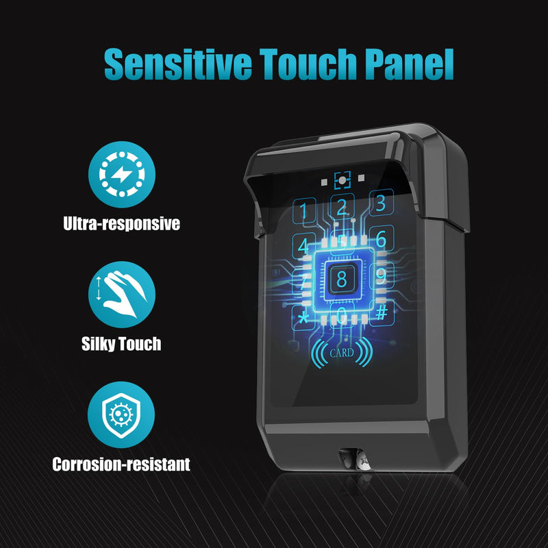 TKM-03 Wireless Touch Panel Gate Keypad with Outdoor Keypad Cover Digital Code Entry Access Control for GYXEL & JUJIANG Automatic Swing Gate Opener Operator Accessories