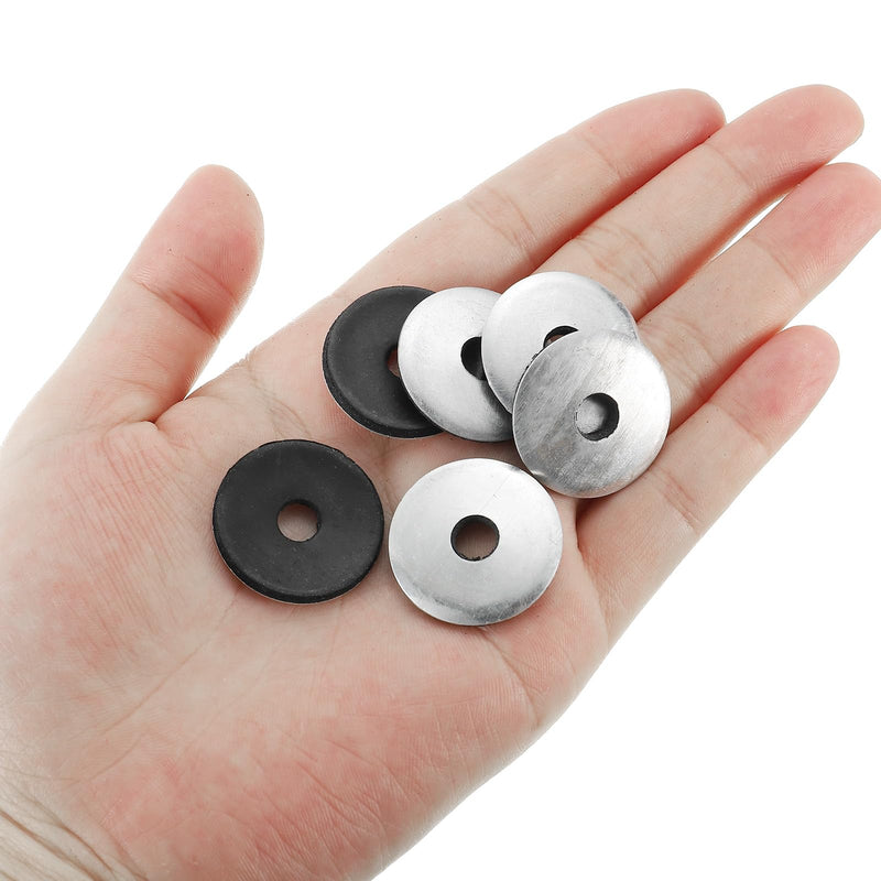 PATIKIL 1/4"x1" Aluminum EPDM Bonded Sealing Neoprene Rubber Sealing Washers, 50 Pieces Neoprene Rubber Backed Screw Gasket for Machinery Ships Roof (#14x1/4") 1/4"x1"
