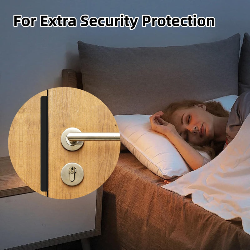 Door Latch Guard Stainless Steels Home Security Door Lock Plate L-Shaped Outswing Door Security Protector Extra Security Home Security Door Latch Cover to Block Access Black (7in-2pcs) 7in-2pcs
