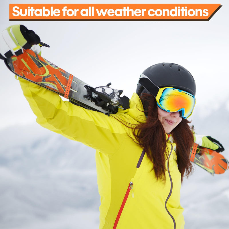 Blulu 8 Pack Reusable Industrial Straps 20" Length Reliable Tension Straps for Securing Bike Motor Gear -70 Lb. Working Load, Elastic Cable Ties for Welders Skis, Garden Hoses (Orange) Orange 20"