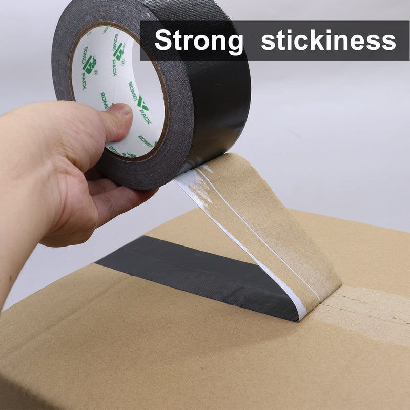2 Pack Duct Tape Heavy Duty,9 Mil Thickness,2 Inches x 30 Yards,Strong Industrial Strength,Flexible,No Residue,Waterproof and Tear by Hand,Multi-Use for Indoor & Outdoor Repairs(Black) Black