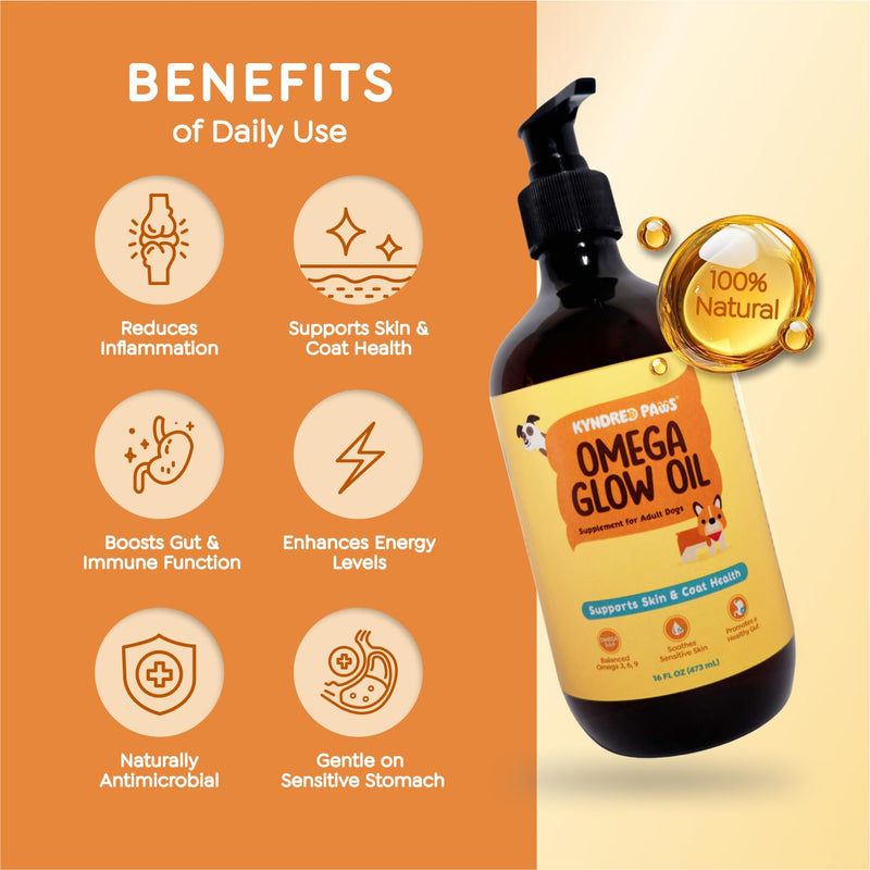Omega-3-6-9 Oil for Dogs, Naturally Flavored & No Fishy Smell - 8.5 fl oz - Alternative to Salmon Based Fish Oil - 52% Omega 3-6-9-18% Lauric Acid - Supports Skin, Coat and Gut Health