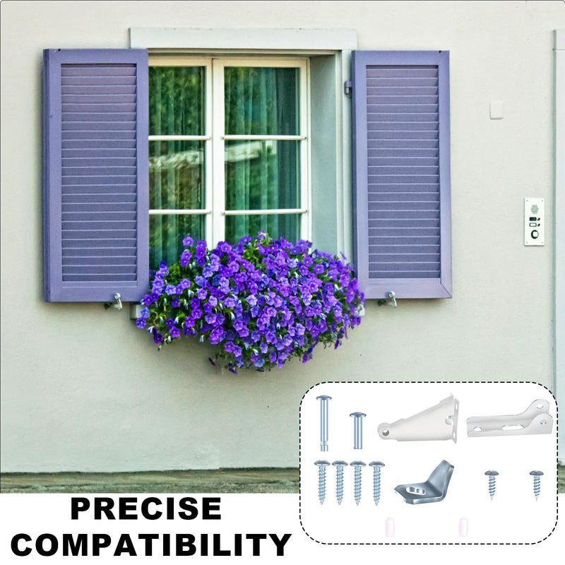 Screen Door Closer Kit, Quality Steel Storm Door Replacement Parts Compatible with Wright Products Screen Door Closer Parts with Brackets, Pins and Mounting Screws (White)