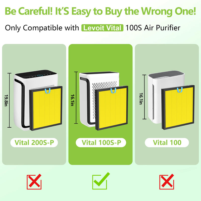 Vital 100S Pet Care Replacement Filter For LEVOIT 100S-P Air Purifier 2pack Vital 100S - Pet Care