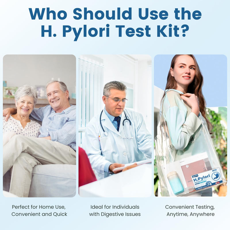 H Pylori Test Kit – 2 PCS H. Pylori Test, H-Pylori Stool (Antigen) Self-Test for Home Use, 99.9% Accurate, Fast 10-15 Min Results, Easy to Use, No Lab Needed