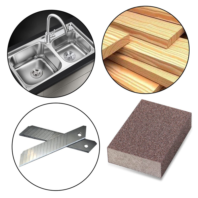 6Pcs Sanding Sponge 120 Grit Fine Blocks for Metal Sanding Wood Sanding Pot Brush Pan Brush Washable&Reusable N-G-001-120