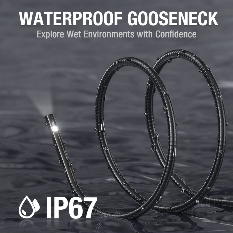 Teslong Endoscope Replacement Cable with Light, Dual Lens Inspection Camera 8mm/0.31inch Waterproof Probe Compatible with NTS500, NTS300(3.3FT)