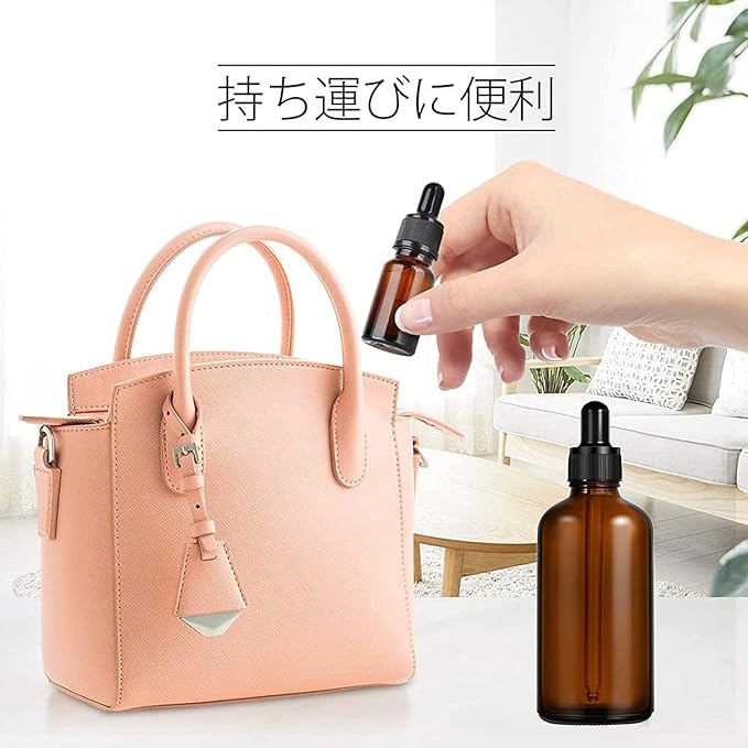 Blackout Jar Eyedropper Light Filtering Jar with Dropper Aroma Bottle 3.4 fl oz (100 ml) Storage Container, Essential Oil, Brown - NewNest Australia