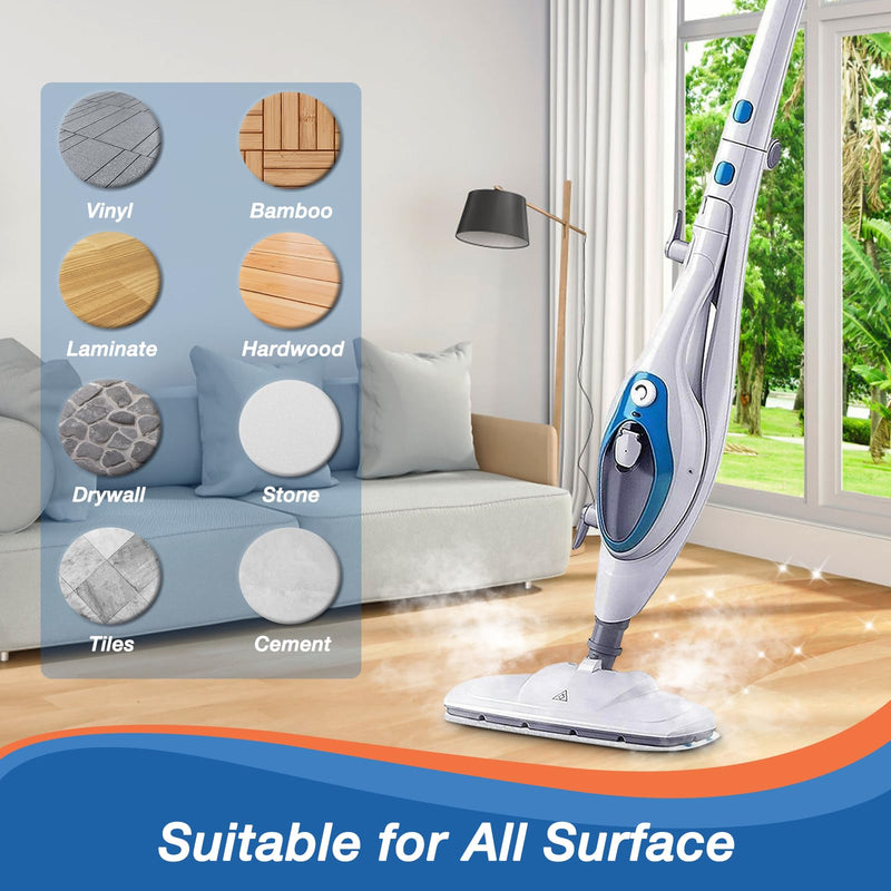 8 Pack Steam Mop Replacement Pads Compatible with PurSteam Steam Mop Cleaner 10-in-1, 4 Upgraded Ultra Cleaning Pads and 4 Microfiber Steamer Washable Reusable Pads Replacement 4+4 Pack - NewNest Australia