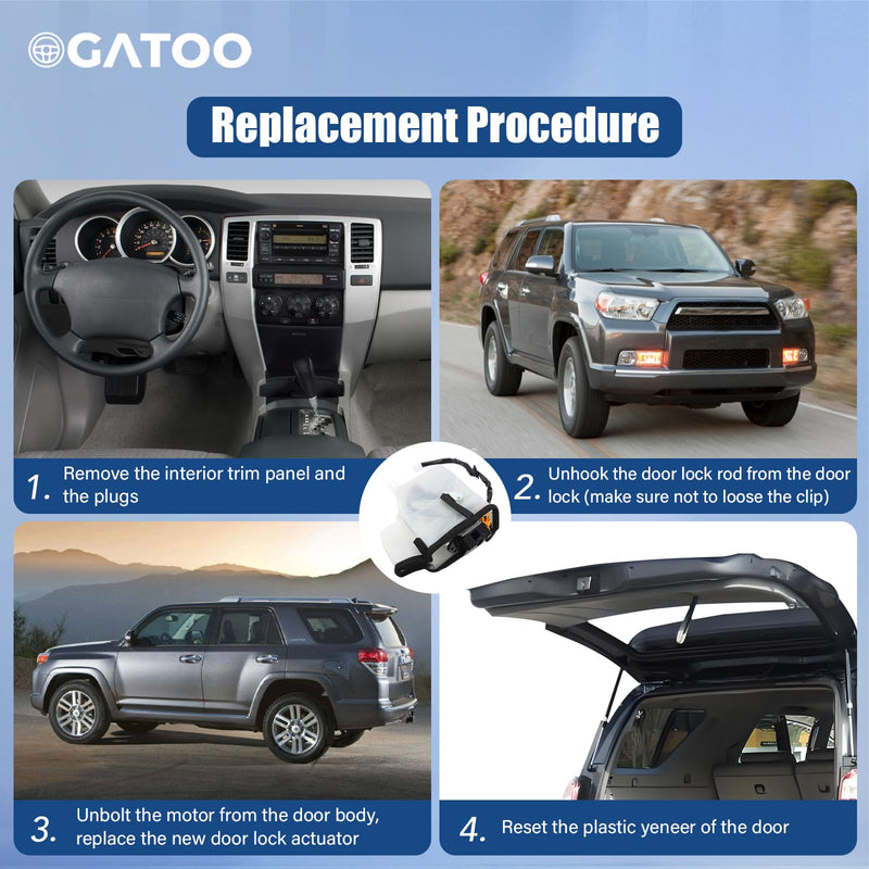 Trunk Latch Tailgate Lock Rear Gate Hatch Fit for 4.0L 4.7L Toyota 4Runner 2003 2004 2005 2006 2007 2008 2009 Liftgate Door Actuator Back Assembly Motor, Replace# 69110-35060 69110-35062 69110-35090