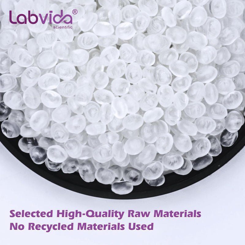 Square Reagent Bottle HDPE Wide Mouth Plastic Bottle, 4 pcs of 250ml Sample Sealing Storage Container for Laboratories, Classrooms, or Storage at Home, LVAM001 Vol. 250ml, 4pcs