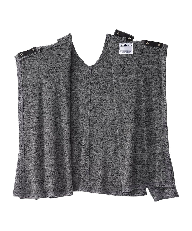 Silverts Women’s Adaptive Open Back Knit Button Top Assisted Dressing Easy Wear Long Sleeve Comfortable Stretch Top Small Charcoal Heather