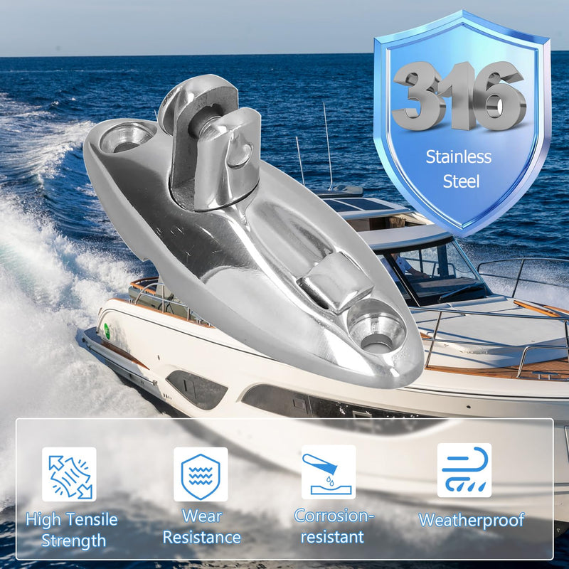 Bimini Tops for Boats Swivel Hinge, Quick Release Boat Bimini Top Swivel Deck Hinge, 360-Degree Rotation, 316 Stainless Steel Bimini Top Hardware Replacement Parts Tracker Boat Accessories(4 PCS)