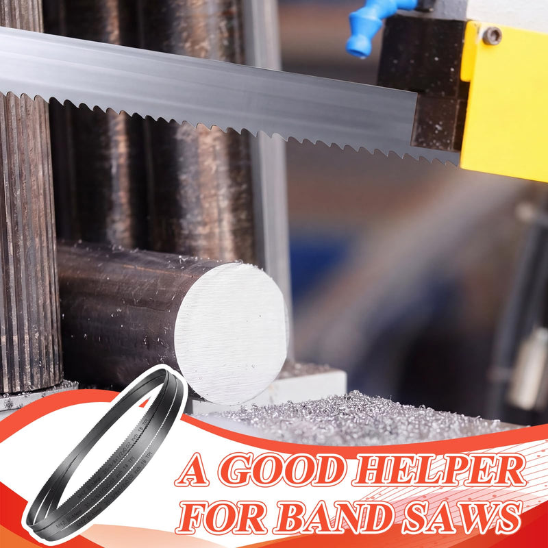 5 Pack 35-3/8 Inch Portable Band Saw Blades - 18 TPI, 1/2'' Width, 0.020'' Thickness, Bi-Metal Replacement Bandsaw Blades 35-3/8''