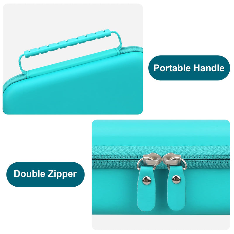Canboc Travel Case for Portable Handheld Inhaler Nebulizer, Home Compression Nebulizer for Adults and Kids, Mesh Pocket fit Packets of Medication or Other Essentials, Turquoise (Case Only) S-turquoise