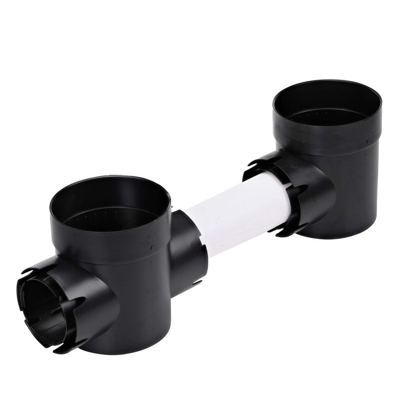 NDS 101* Round Spee-D Catch Basin Drain, 1 Outlet, Connects to 3-Inch and 4-Inch Drain Pipes, Manages Light Water Flows, 6-Inch, Plastic, Black (Pack of 2) 6 inches (L) x 1 inch (W) x 1 inch (H) (Pack of 2)