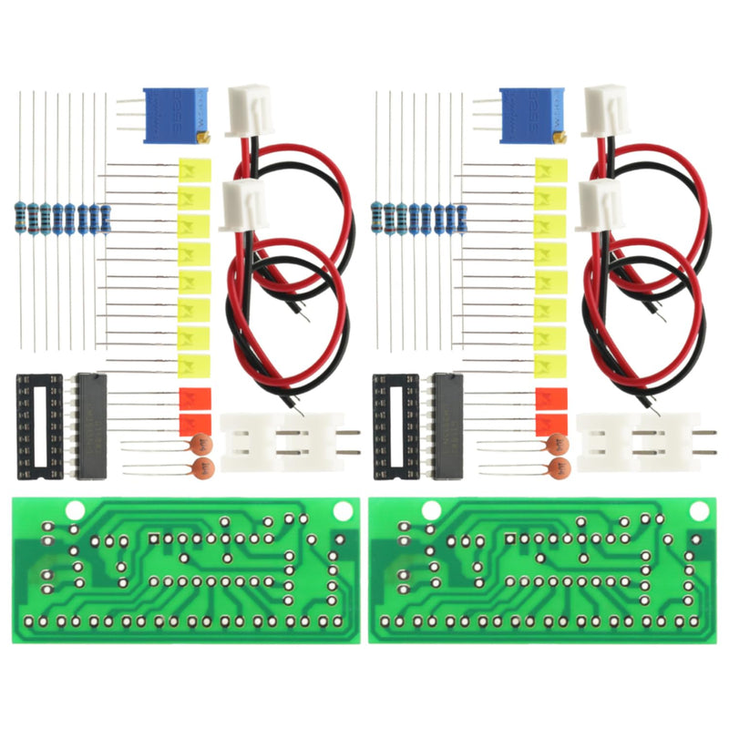 2Pcs 10 Audio Level Indicator LM3915 DIY Kit Electronic Audio Indicator Suite