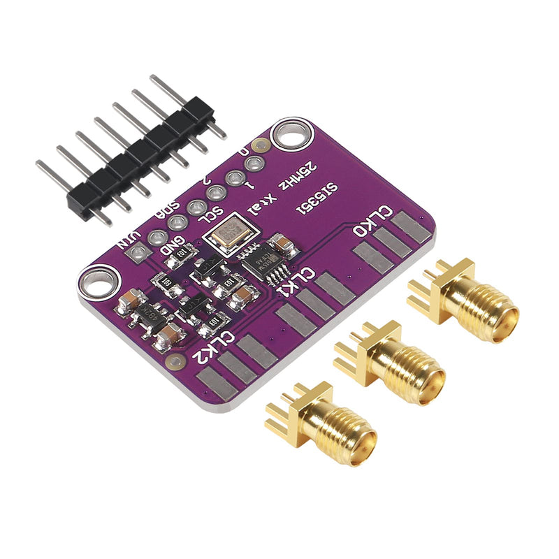 2Pcs Si5351 I2C IIC High Frequency Signal Generator DC 3V-5V CJMCU-5351 Si5351A Clock Generator Breakout Board 8KHz to 160MHz Square Wave Frequency Generator with Dupont Cable