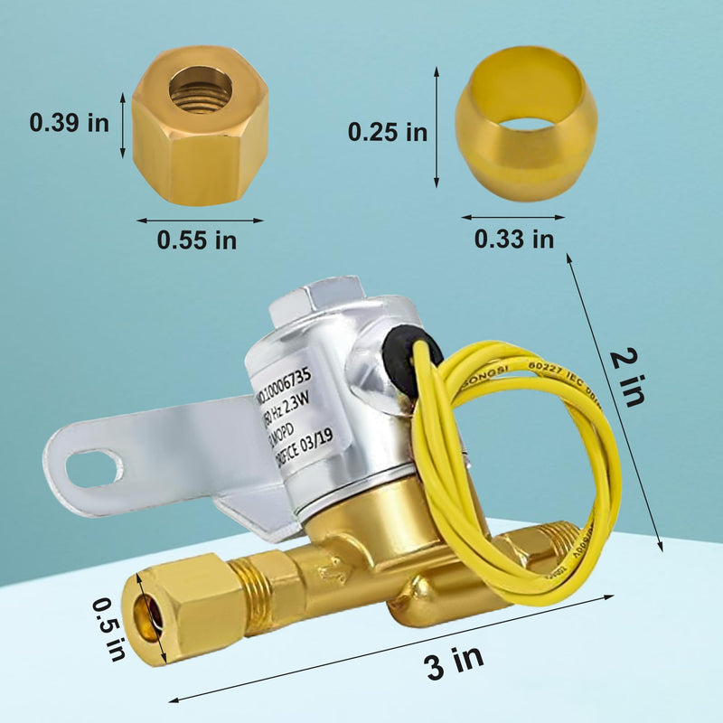 4040 Humidifier Solenoid Valve 24 volts 60 Hz (Yellow) Fit for A-prilaire Humidifier Compatible with 400 400M 500 500M 600 600M 558 550 A 550 568 560A 560 700 700M 768 760A 760 - 1 YEAR WARRANTY