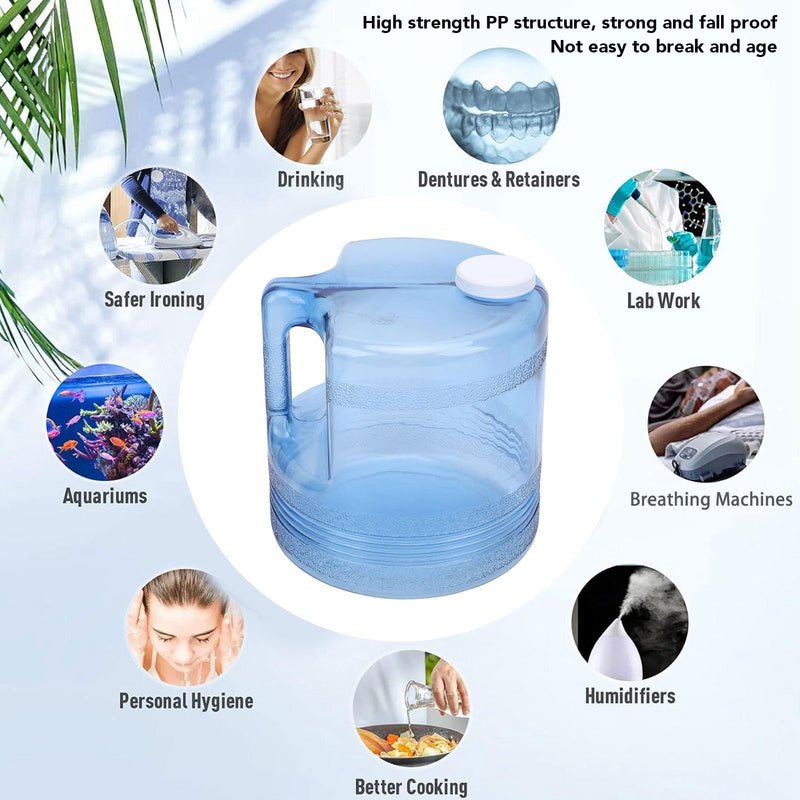 YOUTHINK 1 Gallon /4L Distiller Water Container, Replacement Distilled Water Bottle for Home Teeth Beauty PP Collection Bottle Compatible with Countertop Water Distiller Filter