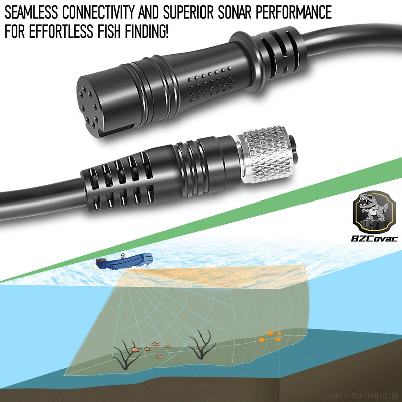 Replacement for Minn Kota 1852075 MKR-US2-15 Universal Sonar 2 Adapter Cable, Compatible with Lowrance Hook² Fish Finders