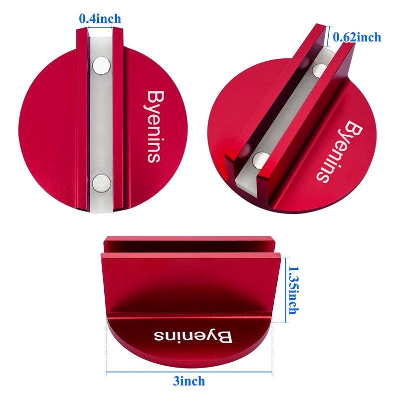 Large Slotted Universal Magnetic Jack Pad Weld Frame Rail Adapter(red) for Most Model Cars Red