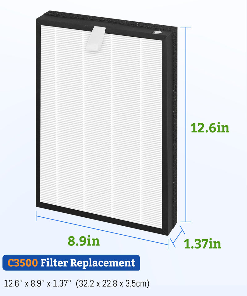 C3500 Replacement Filters Compatible with LUFTRUM C3500, 2 Counts