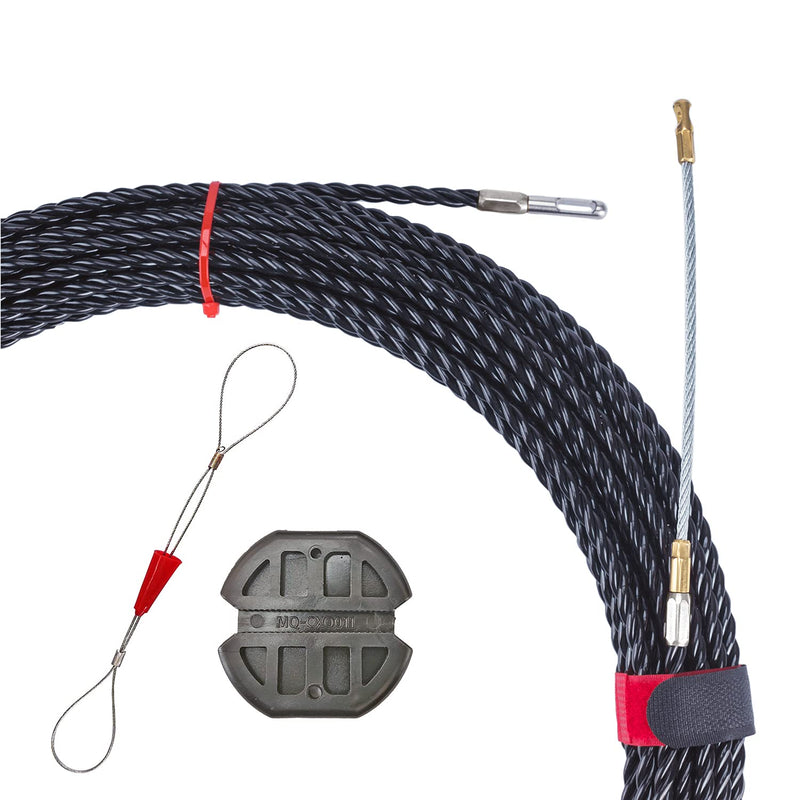 Polyester 3 Core Braid Pulling Fish Tape with Changeable Leader Tip (50ft)