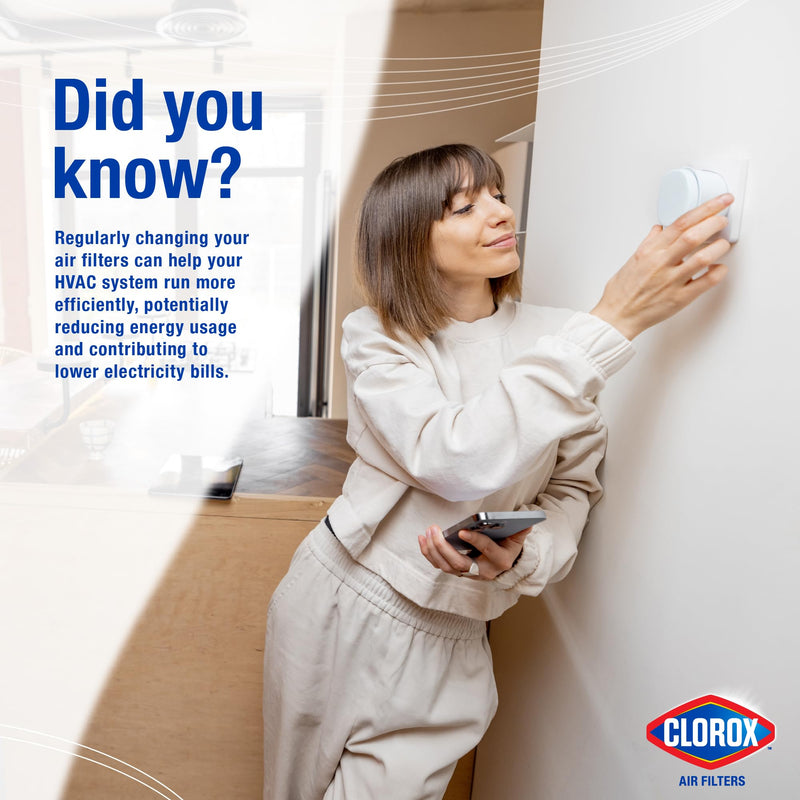 Clorox 12x12x1 Air Filter, MERV 11 Pleated HVAC AC Furnace Air Filters for Dust, Pollen and Pet Dander, MPR 1000 & FPR 7 – Pack of 4 MERV 11 Plus
