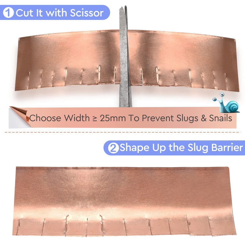 Conductive Pure Copper Tape Double Sided Adhesive Copper Foil Tape for Stained Glass, Guitars, EMI Shielding, Electric Connections, Repairs, Grounding, Crafts (1/4INCH*66FT) 1/4INCH*66FT