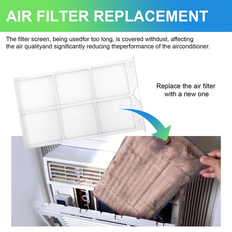 WJ85X21746 for GE Air Conditioner Filter Window AC Air Filter Replacement 2 PCS WJ85X21746 for GE Air Conditioner Filter Window AC Air Filter Replacement