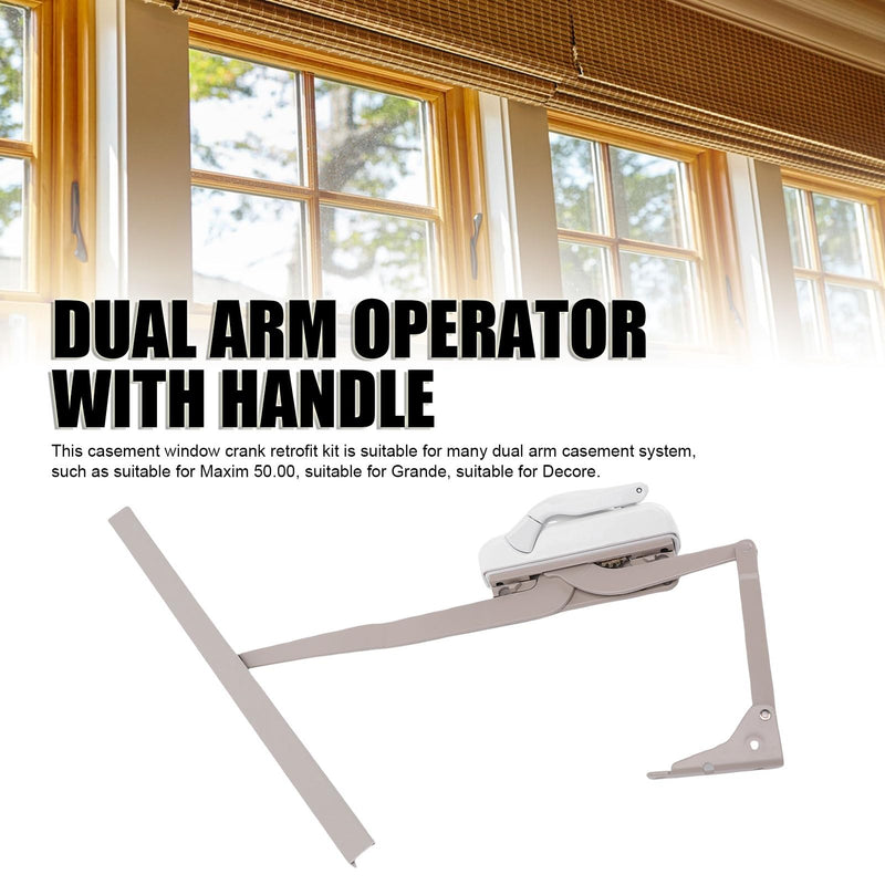 Eujgoov Casement Window Operator Right Hand Dual Arm for Maxim 50