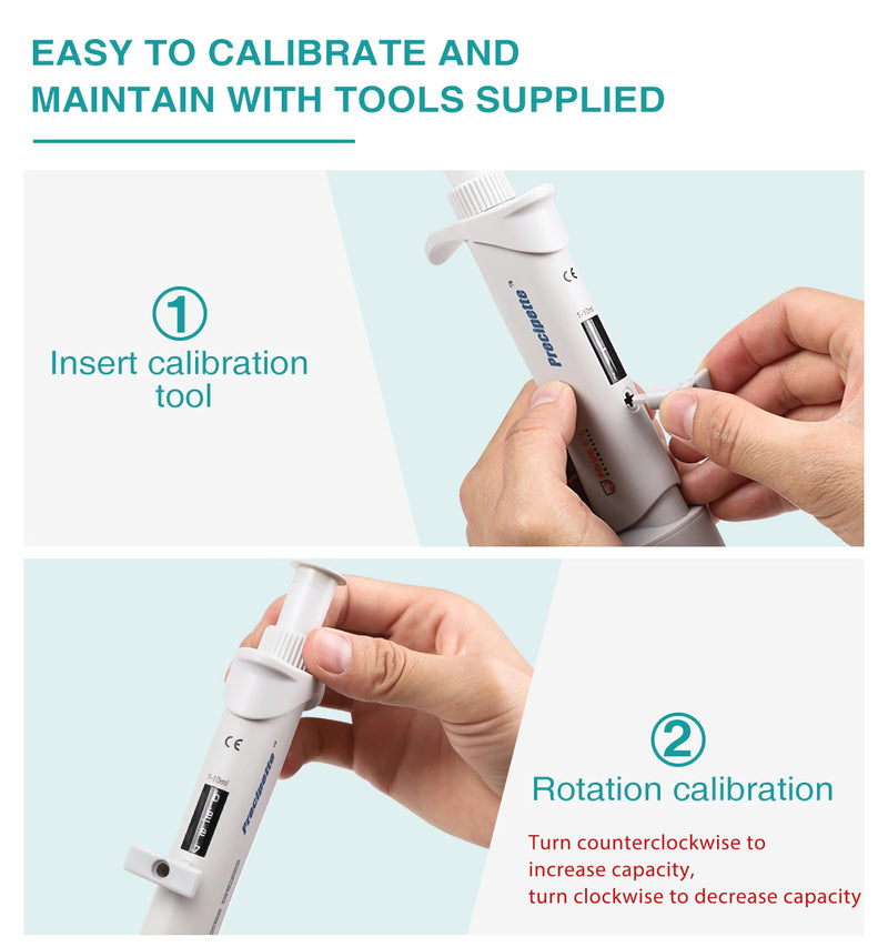 1-10 mL High-Accurate Micropipette, 10 mL Adjustable Single Channel Pipette | Adjustable Volume Manual Liquid Pipettor for Scientific School 1-10ml (increment: 10μl)