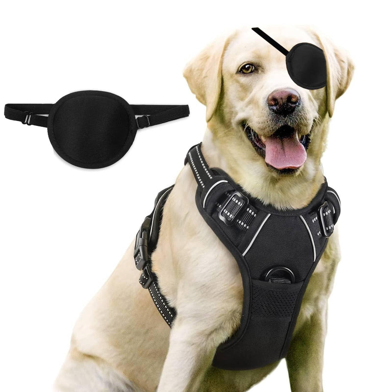 Dog Eye Patch, Adjustable Soft Dog Eye Patch, Eye Covering for Dogs After Surgery Wounds, Pack of 2