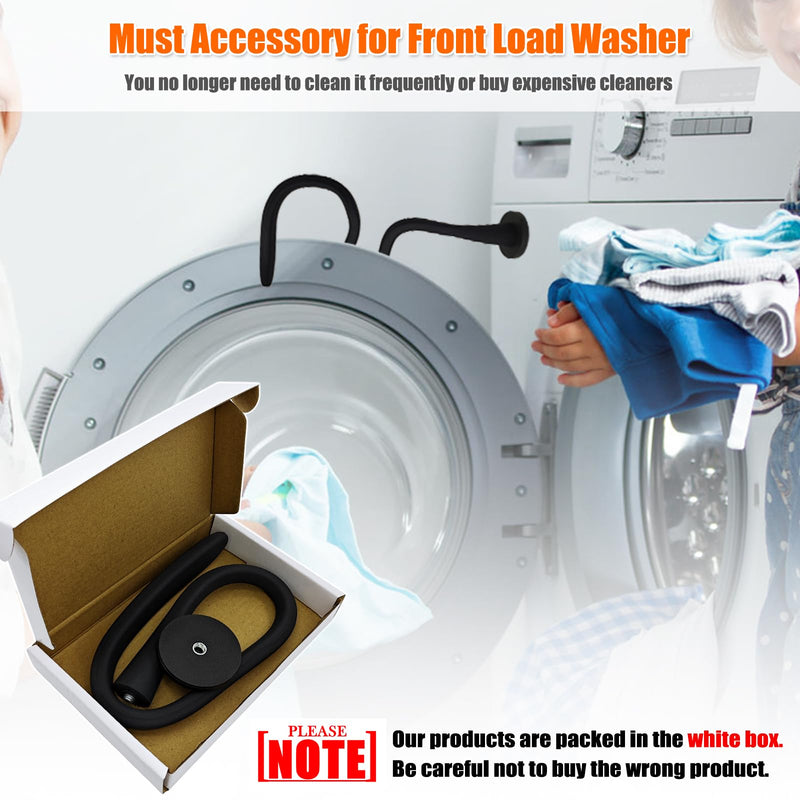 Washer Door Prop and Stopper for Front Load Washing Machine, Removable Washer Door Holder with 43mm Magnet Base, Flexible Washer Door Stopper Keep Washer Door Open to Prevent Odors - Black