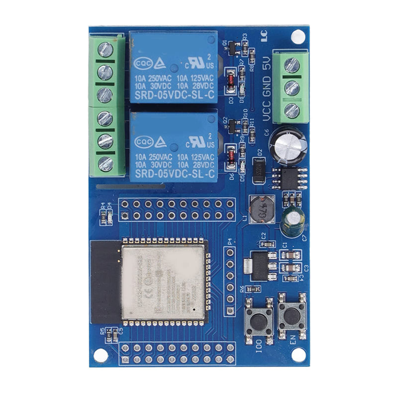 2 Channel 5V Relay Module ESP 32 4M Byte Flash Large Capacity Programmable Relay Board for Secondary Development Learning DC5-60V