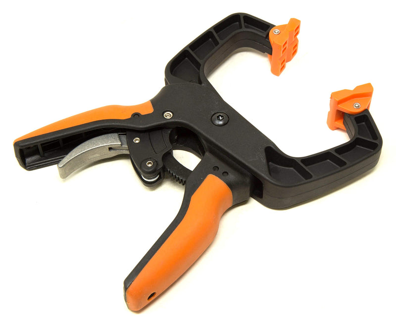 WEN CLH226 Quick-Release Ratcheting Hand Clamps with 2-Inch Jaw Opening and 2-Inch Throat, 2 Pack, Black 2-Inch Jaw Opening, 2-Pack