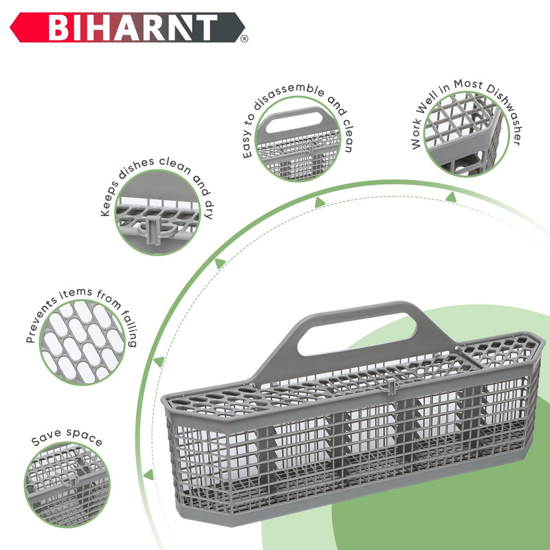 WD28X10128 Universal Dishwasher Utensil Silverware Basket Compatible with GE Whirlpool Kenmore Maytag Frigidaire KitchenAid Samsung LG Dishwasher,Part No.WD28X10127, WD28X10131, WD28X10132