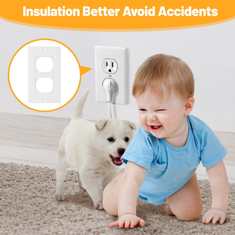 Outlet Insulators Draft Sealers, 30 Pack Electrical Outlet Insulation Pads, EVA Foam Gasket for Wall, Light, Switch Socket Cover Compatible with Duplex Toggle Rocker Wall Plate Openings